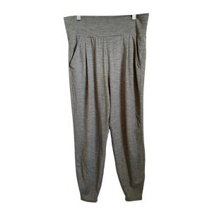Vuori Womens Lux Harem Jogger Heather Grey High Rise Yoga Pants Medium